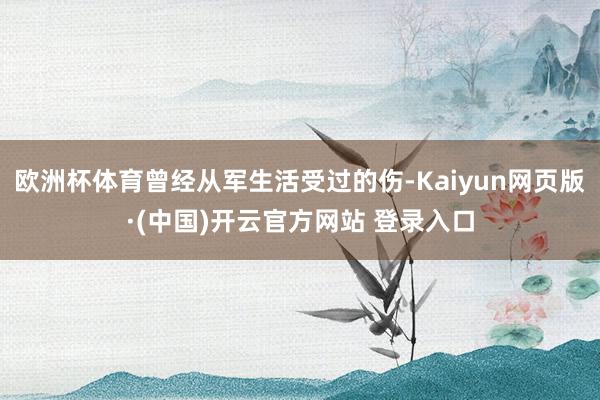 欧洲杯体育曾经从军生活受过的伤-Kaiyun网页版·(中国)开云官方网站 登录入口